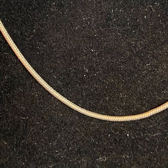 18" Snake Chain Necklace Possibly Silver-Plated Vintage Jewelry - Picture 2 of 5